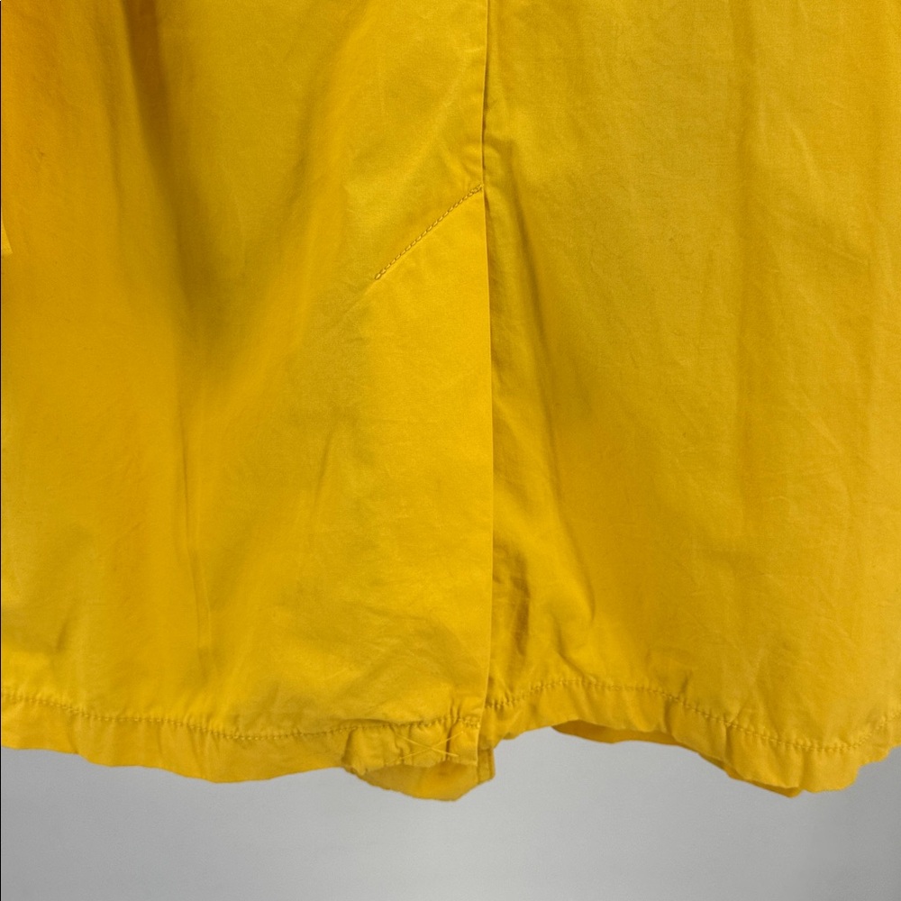 GAP Women's Bright Yellow cotton lightweight peacoat Raincoat L double breast - Picture 5 of 12